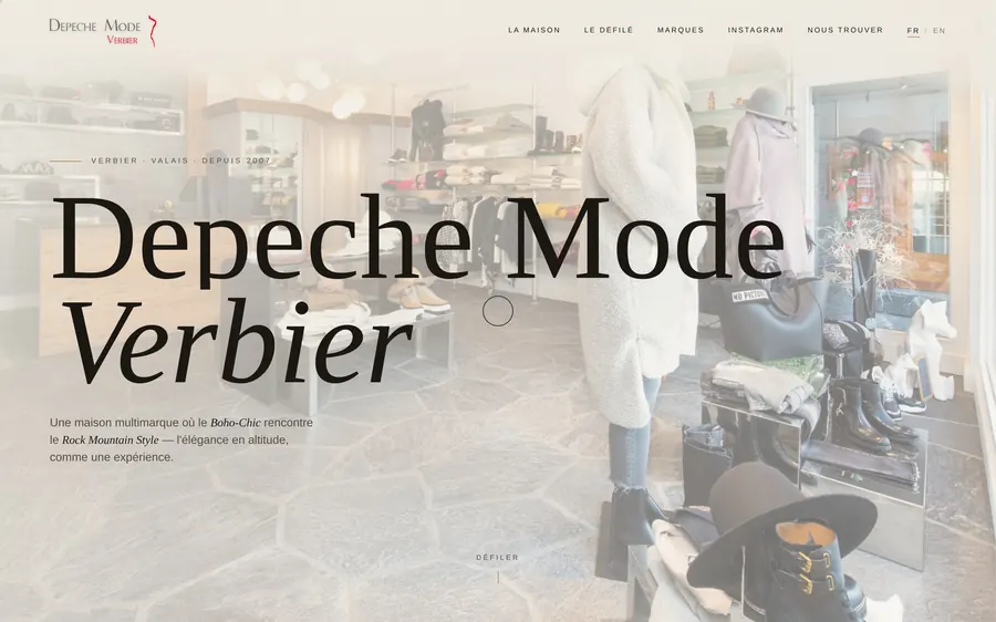 Depeche Mode Verbier website, home page